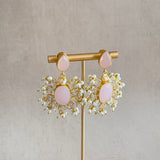 Skyla Pink Pearl Drop Earrings - Ahseya & Co
