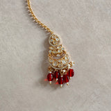 Henna Red Kundan Necklace Set