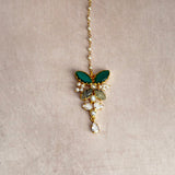 Meherin Green Crystal Pearl Choker Set