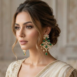Fiora Green Crystal Drop Earrings
