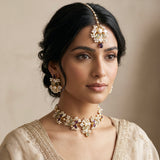 Shyla Purple Olive Pearl Choker Set