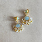 Amali Blue Crystal Drop Earrings - Ahseya & Co