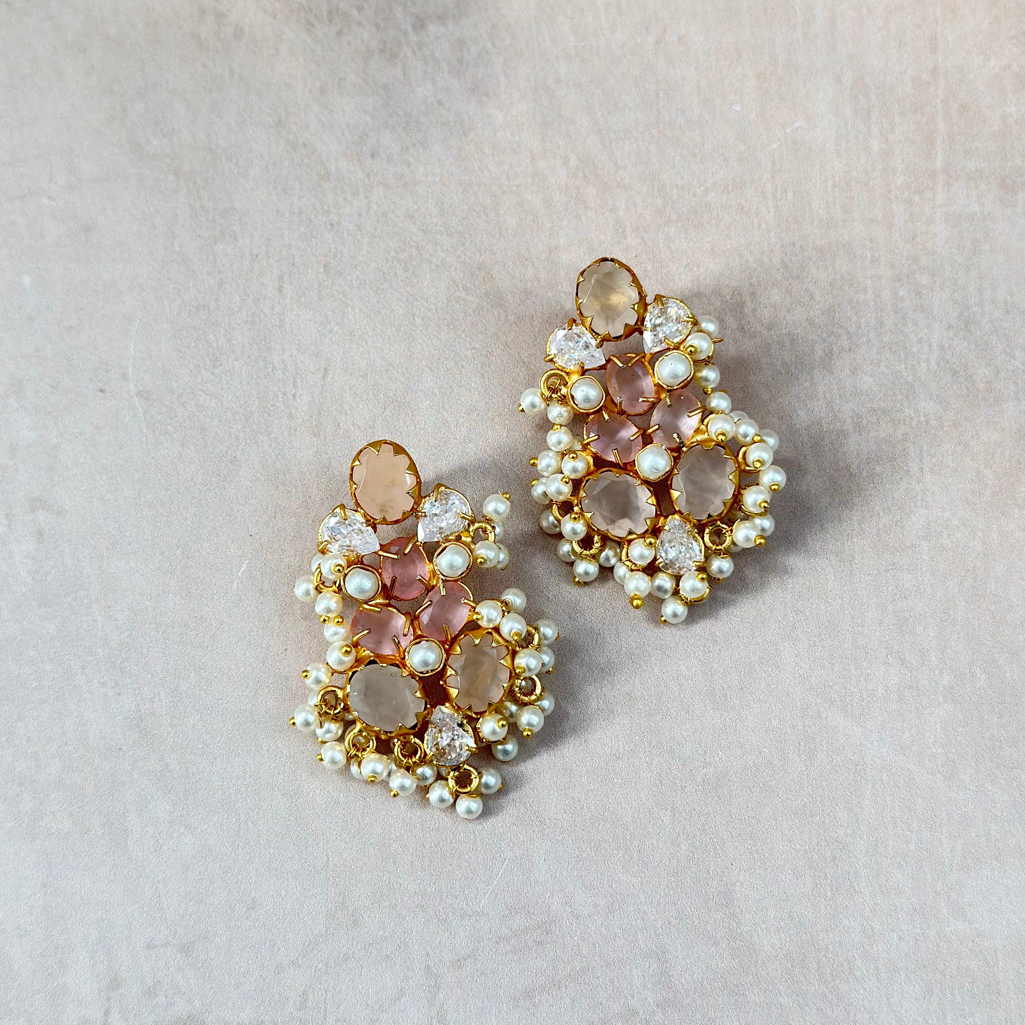 Ariana Rose Stud Earrings - Ahseya & Co