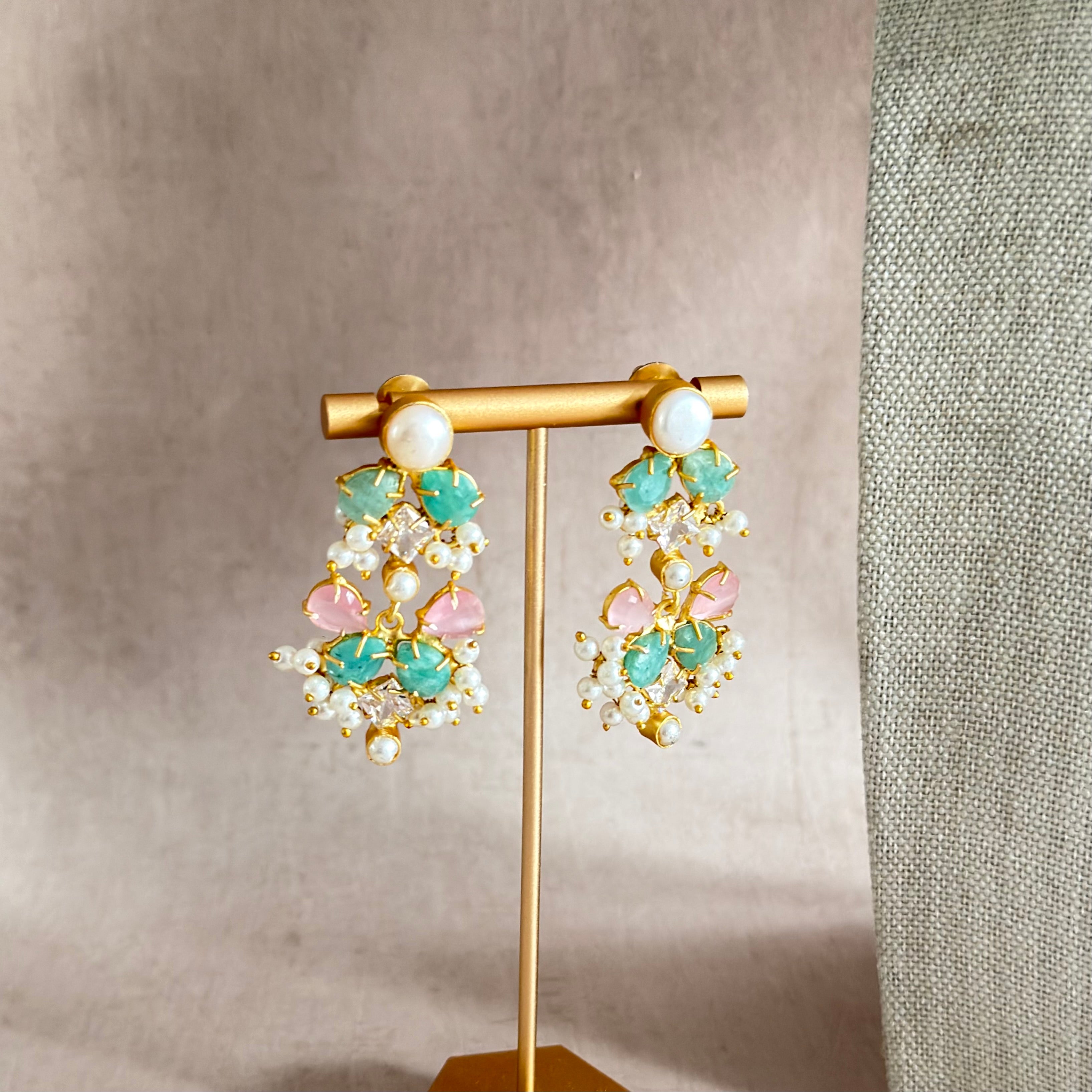 Areeba Pink Jade Choker Set - Ahseya & Co