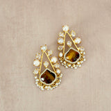 Zohra Tiger Pearl Stud Earrings