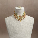 Vittoria Peach Olive Necklace Set