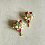 Reina Fuchsia Crystal Drop Earrings - Ahseya & Co