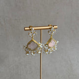 Pink Crystal Drop Earrings