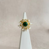 Paige Green Crystal Ring