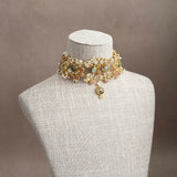 Fatima Olive Peach Choker Set