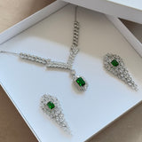 Reva Emerald Crystal Necklace Set