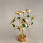 Nurea Green Crystal Drop Earrings - Ahseya & Co