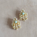 Viola Mint Crystal Stud Earrings - Ahseya & Co