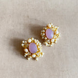Zuri Lilac Pearl Stud Earrings - Ahseya & Co