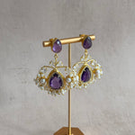 Twinkle Purple Drop Earrings - Ahseya & Co