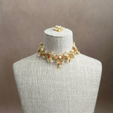 Shyla Rose Olive Peach Pearl Choker Set