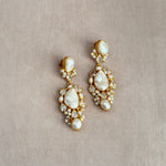 Crystal Pearl Drop Earrings - Ahseya & Co
