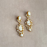 Crystal Pearl Drop Earrings - Ahseya & Co