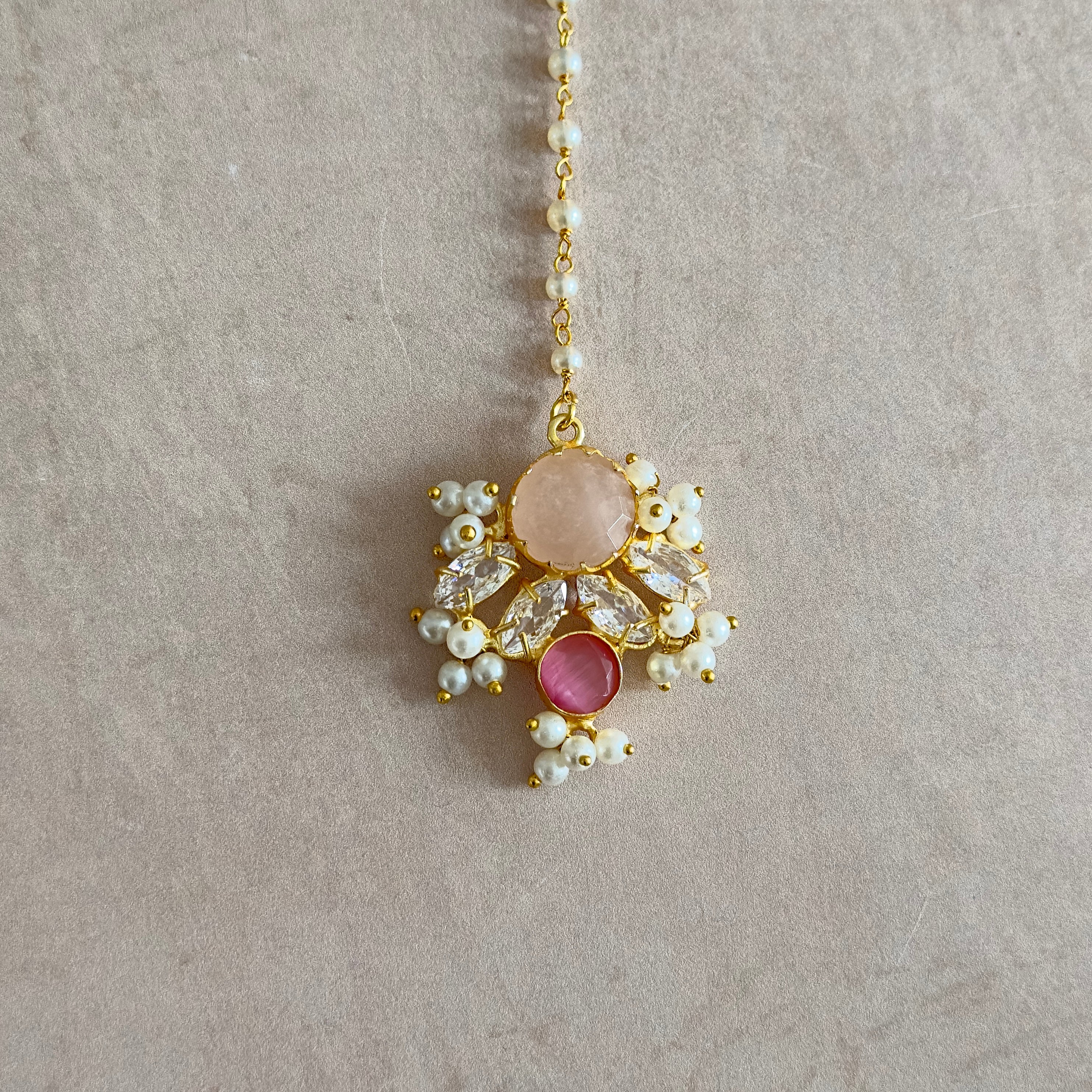 Dilnaz Pink Necklace Set - Ahseya & Co