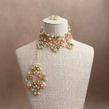 Areeba Jade Pink Choker Set