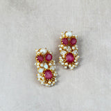 Ayla Pink Pearl Stud Earrings - Ahseya & Co