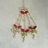 Minal Fuchsia Crystal Jhumar