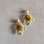 Jaydah Tiger Pearl Drop Earrings - Ahseya & Co