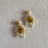 Jaydah Tiger Pearl Drop Earrings - Ahseya & Co