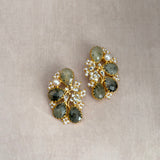 Sevilla Olive Kundan Stud Earrings