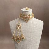 Verona Mint Pink Choker Set