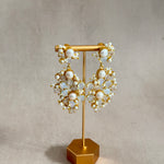 Celeste Crystal Pearl Drop Earrings - Ahseya & Co