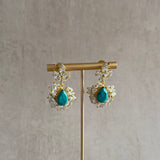 Jona Mini Turquoise Crystal Drop Earrings