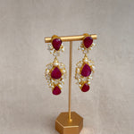 Crystal Fuchsia Drop Earrings - Ahseya & Co