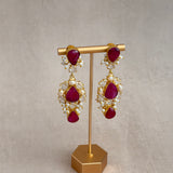 Crystal Fuchsia Drop Earrings - Ahseya & Co