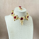 Miah Ruby Crystal Choker Set - Ahseya & Co