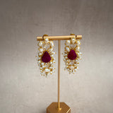 Zora Fuchsia Pearl Stud Earrings