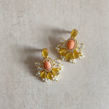 Saffa Peach Stud Earrings