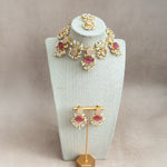 Valencia Pink Crystal Necklace Set - Ahseya & Co