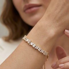 Paris Gold Crystal Bracelet - Ahseya & Co