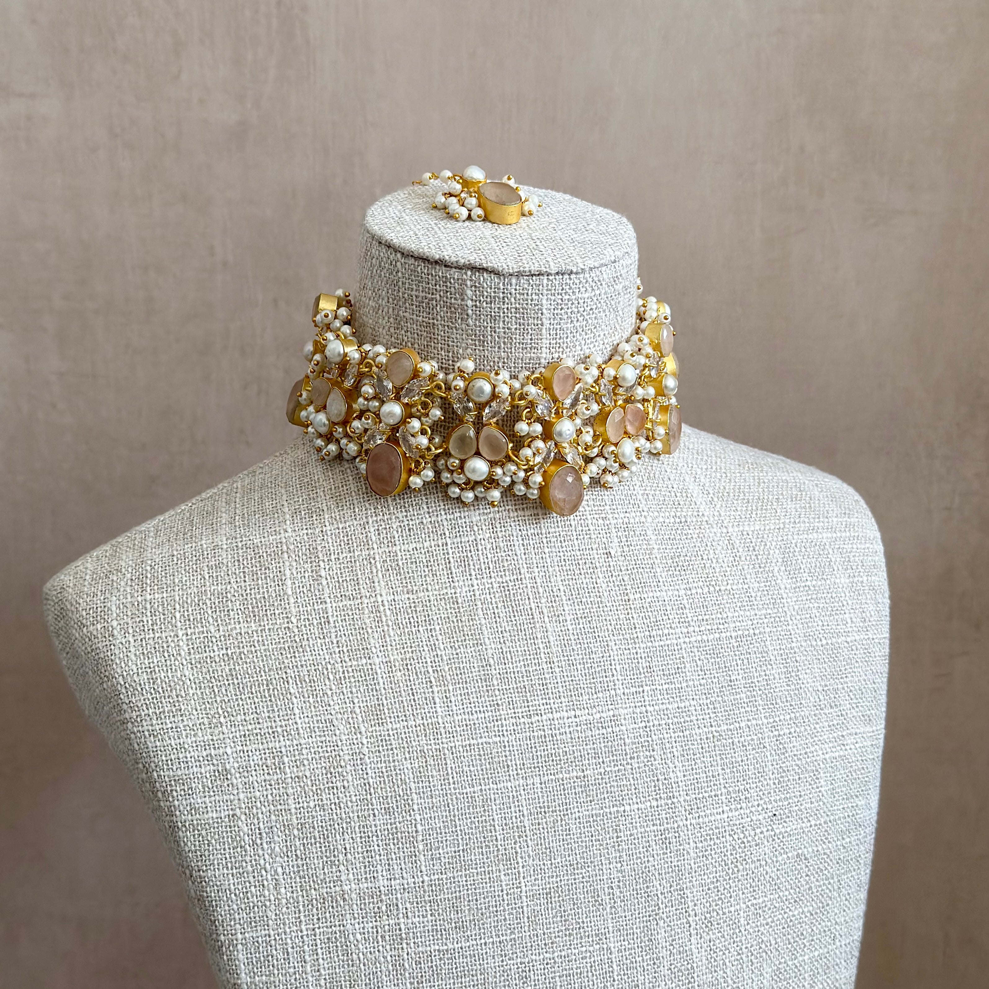 Alessia Rose Pearl Choker Set - Ahseya & Co