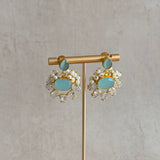 Amani Crystal Mint Drop Earrings