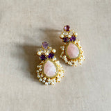 Firdous Rose Stud Earrings