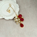 Dania Fuchsia Kundan Tikka