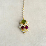 Eve Ruby Olive Crystal Necklace Set - Ahseya & Co