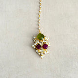 Eve Ruby Olive Crystal Necklace Set - Ahseya & Co
