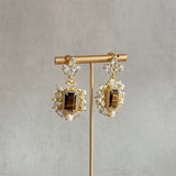 Tiger Crystal Drop Earrings