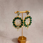 Moona Green Crystal Drop Earrings - Ahseya & Co