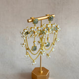 Jazlyn Olive Crystal Drop Earrrings