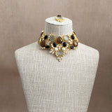 Areej Black Grey Necklace Set