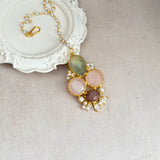 Areej Statement Pink Olive Mala Set
